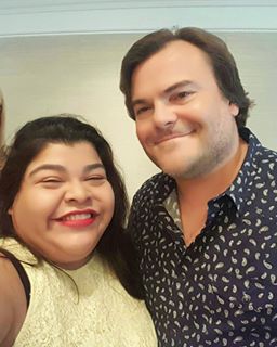 This is me freaking out cause JackBlack at GoosebumpsMovie presshellip