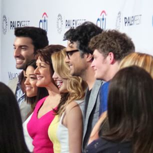 Cast photo! @AndreaNavedo hiding in there too #paleyfest #JaneTheVirgin